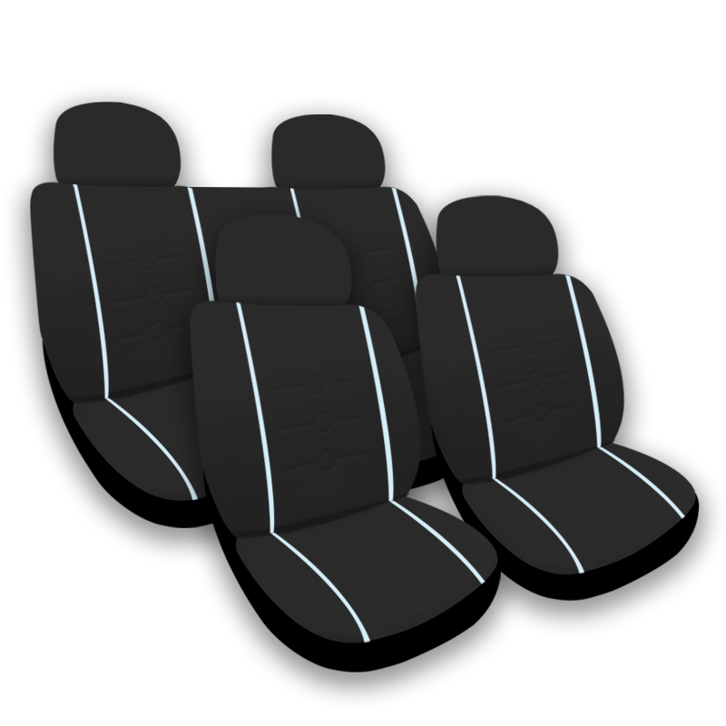 Complete Set MOMO SC034BR Seat Covers Black/Red